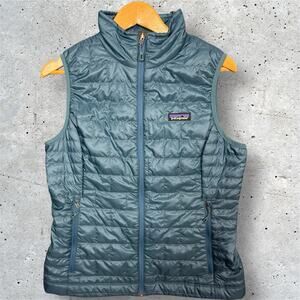 Patagonia Nano Puff Vest Women’s M Blue Primaloft P.U.R.E. Lightweight Packable